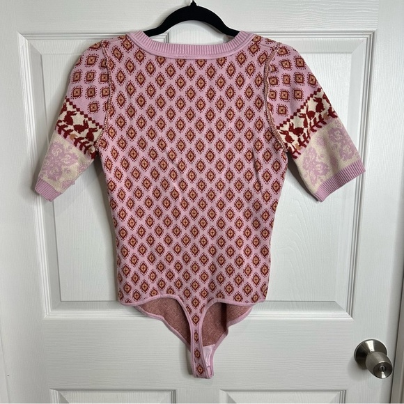 FREE PEOPLE Snow Bunny Bodysuit / Candy Combo Medium NWT Winter - Picture 7 of 10